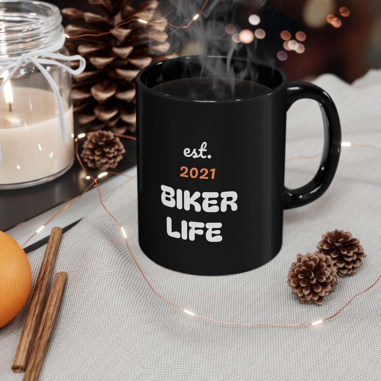 Black Biker Spirit Mug (11 oz)