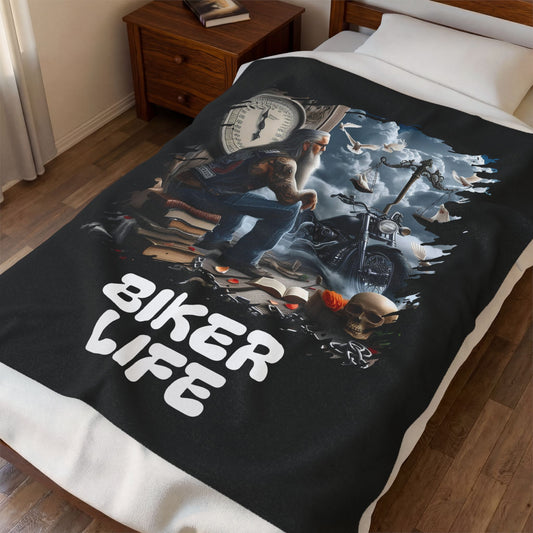 MOTORCYCLE BEDSPREAD. BED SHEET