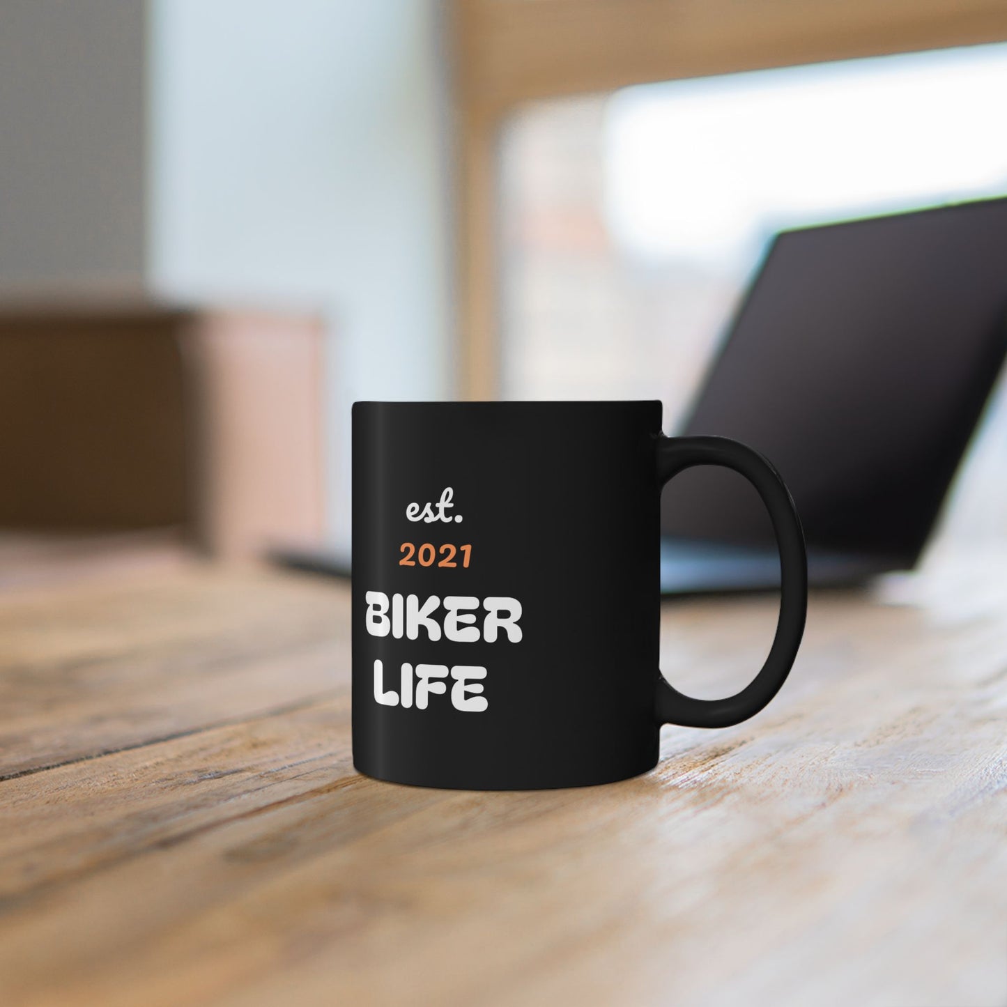 Black Biker Spirit Mug (11 oz)