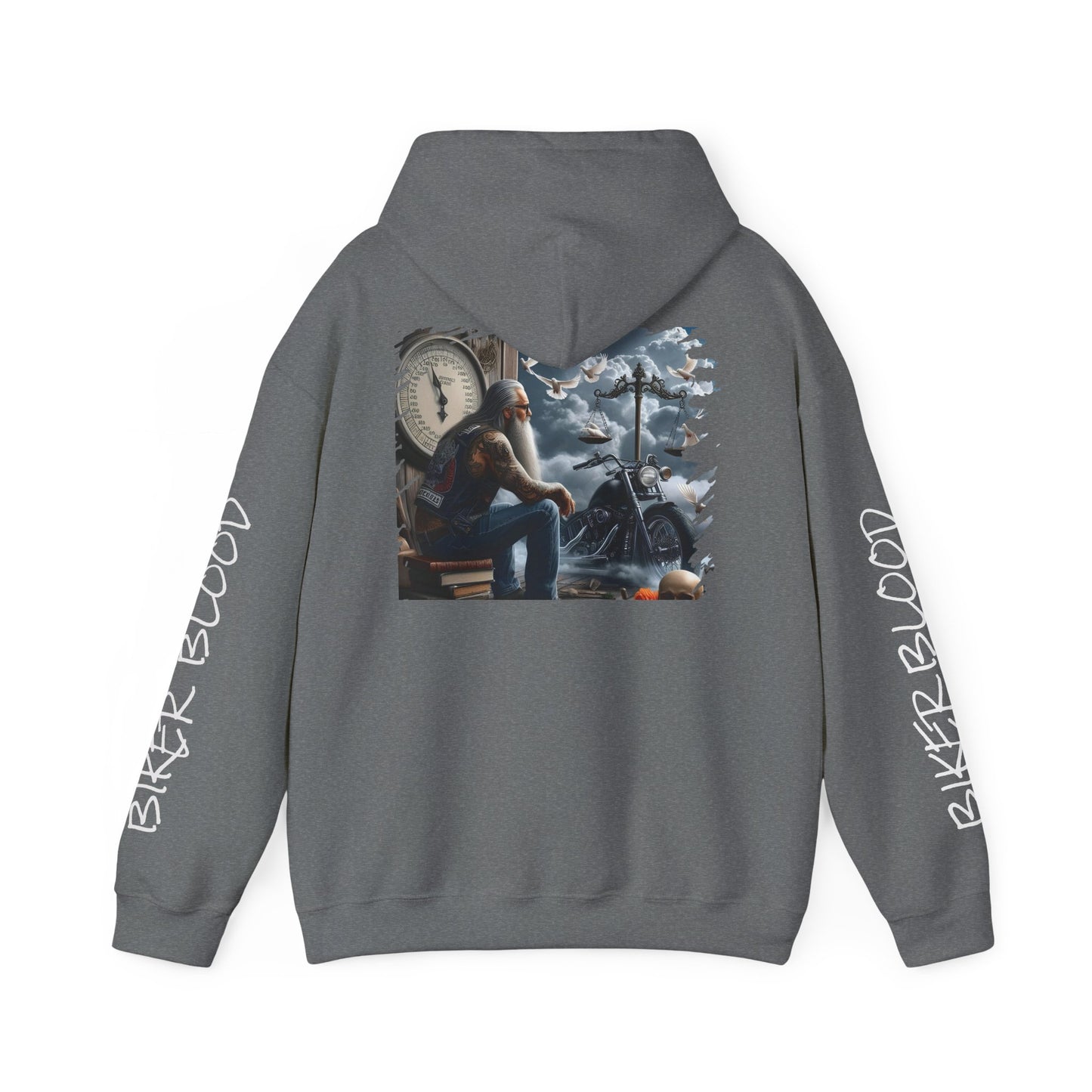 Hoodie with Biker Spirit design - Urban